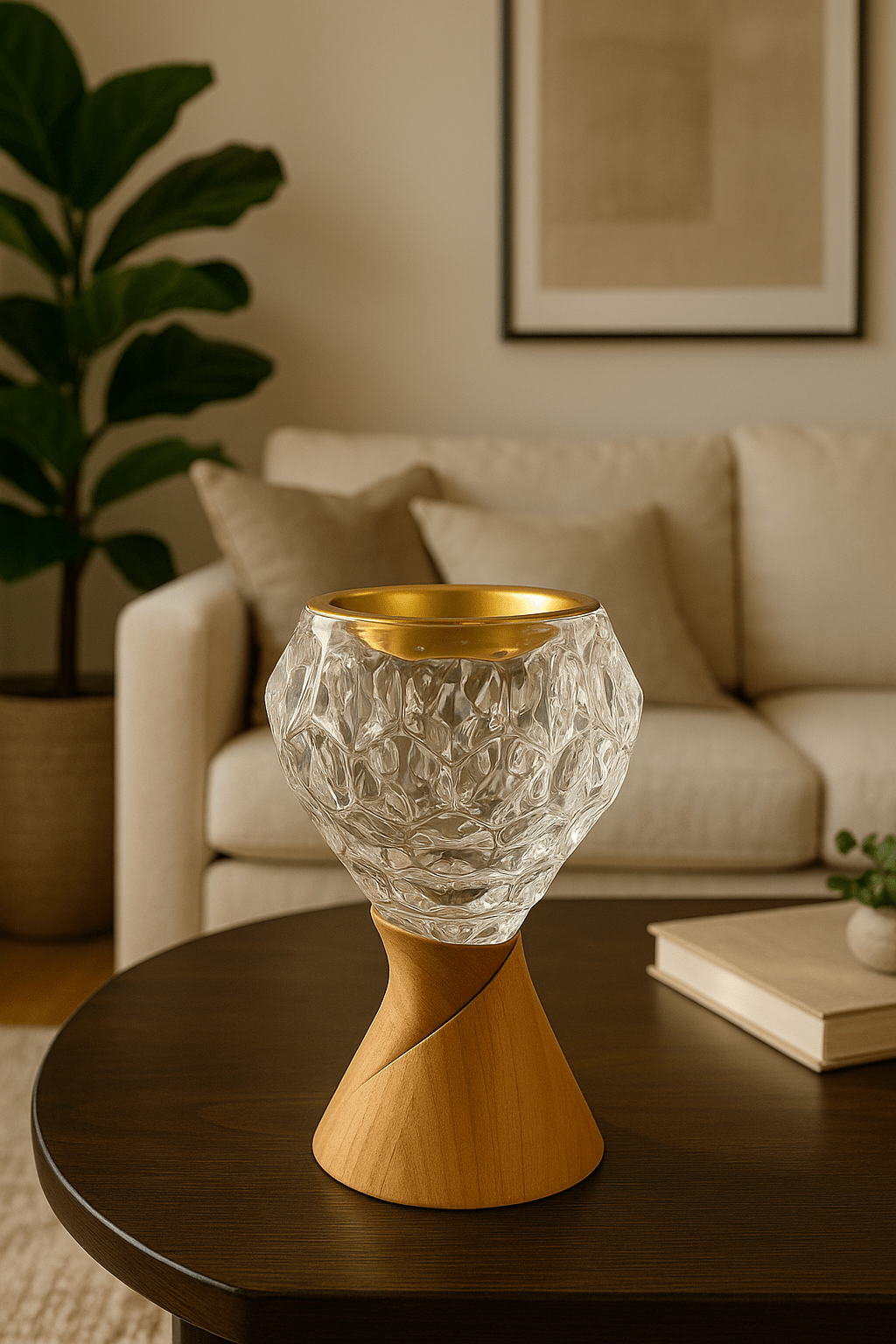 Elegant Wooden & Crystal Bakhoor Holders